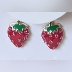 KATE SPADE NEW YORK x TARGET STRAWBERRY STUD EARRINGS NEW OTHER EARRINGS LISTED